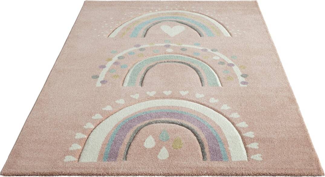 Isabelle & Max Power Loom Rose Rug Pink
