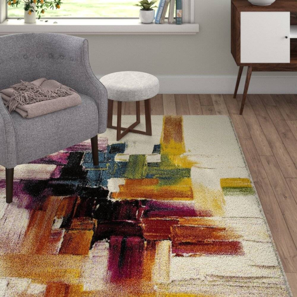 East Urban Home Asaph Multi-Coloured Rug