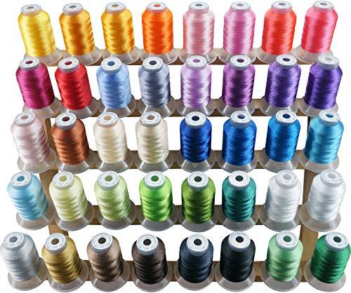 Brother embroidery machine New brothread 40 Brother Colors Polyester Embroidery Machine Thread Kit 500M