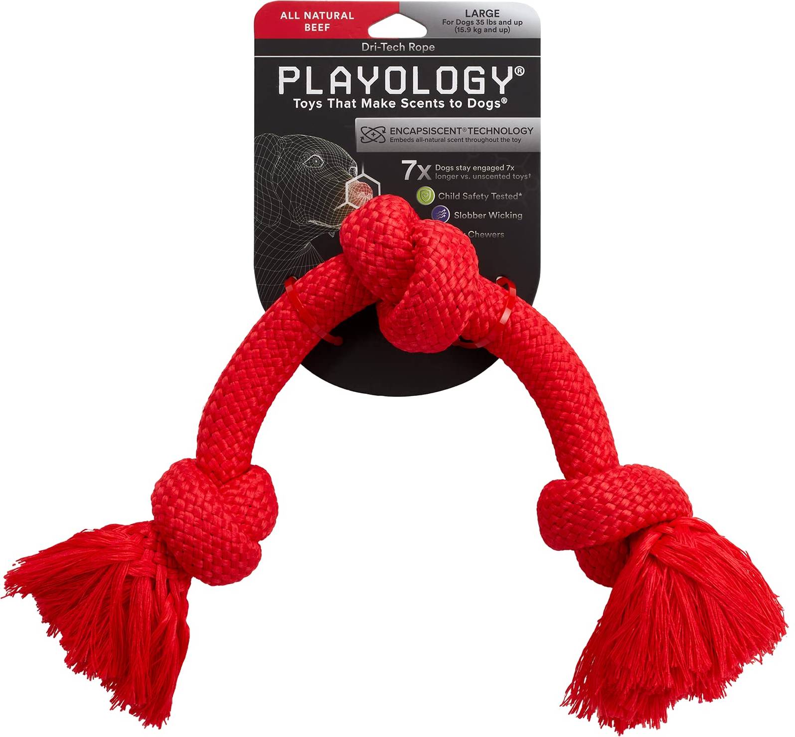 Playology Dri-Tech Rope Beef Scented L