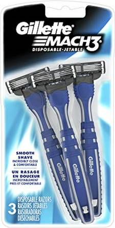 Gillette mach 3 pack Gillette Mach3 Disposable Razors 3 Pack