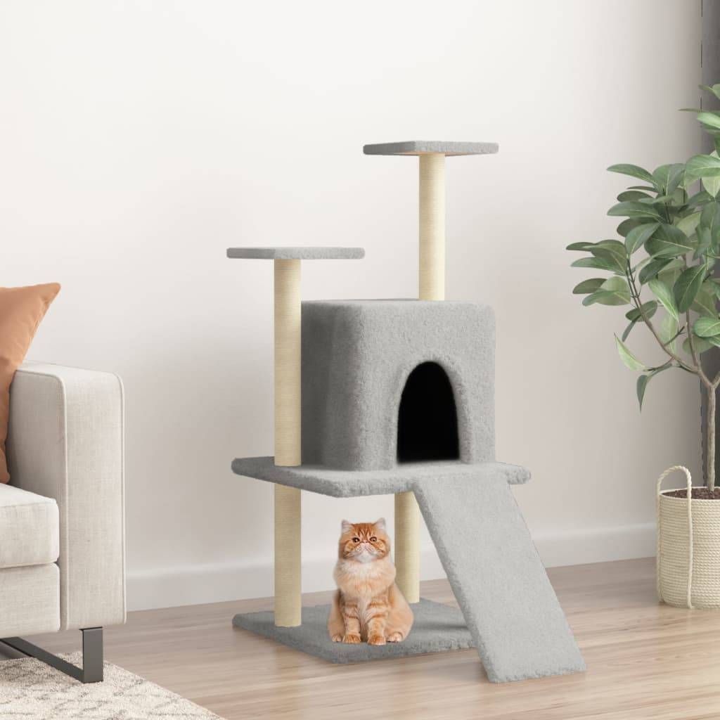 vidaXL Cat Tree with Scratching Posts Light