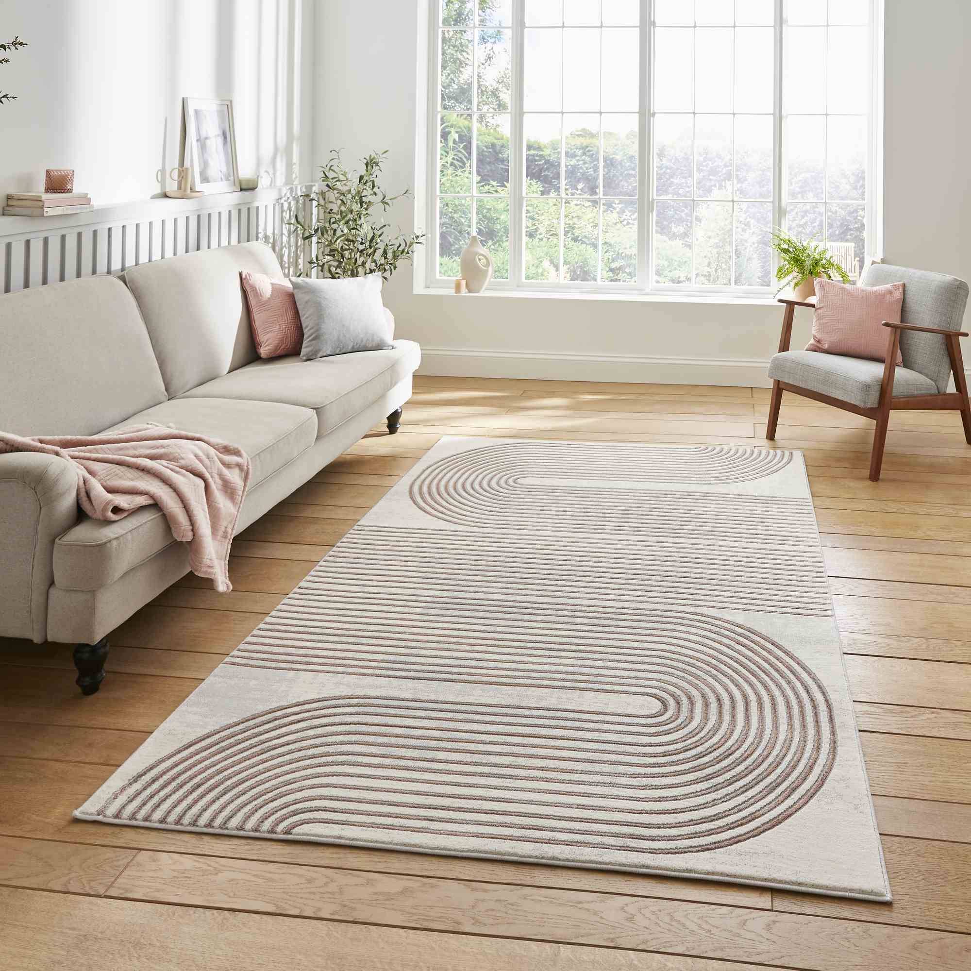 Think Rugs Apollo 2683 Modern Deco Pink