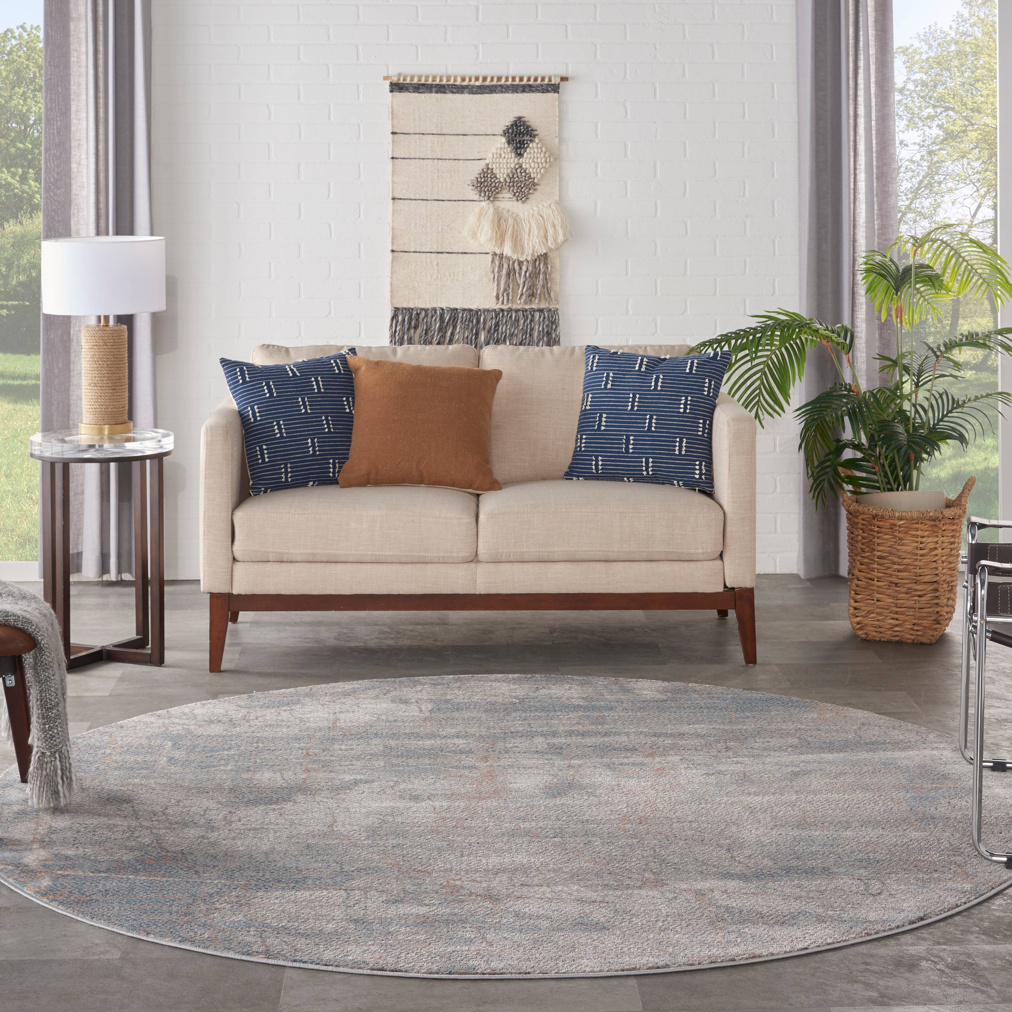 Nourison Rustic Textures RUS15 Abstract Circle