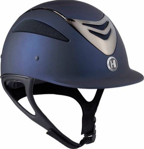 Onek Professional Matte Chrome Riding Helmet - Bleu