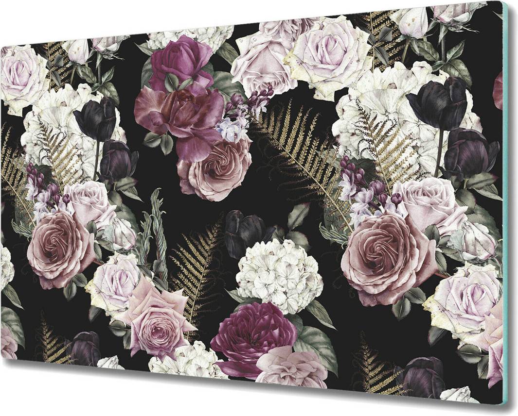 Mercer41 Mccarver Tempered Glass Roses Chopping Board