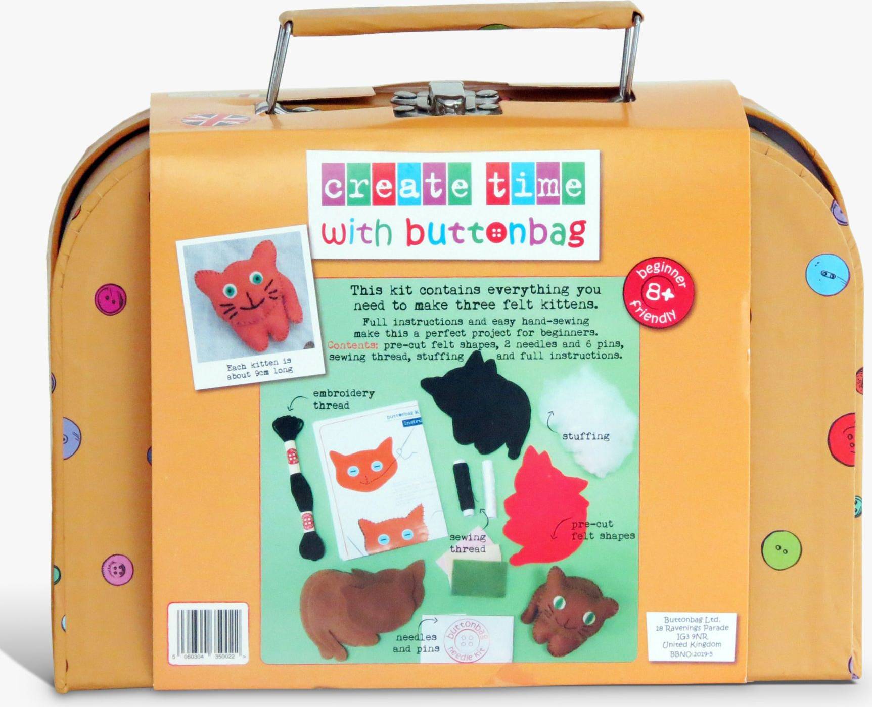 Sewing kit Buttonbag Kitten Crew Sewing Kit