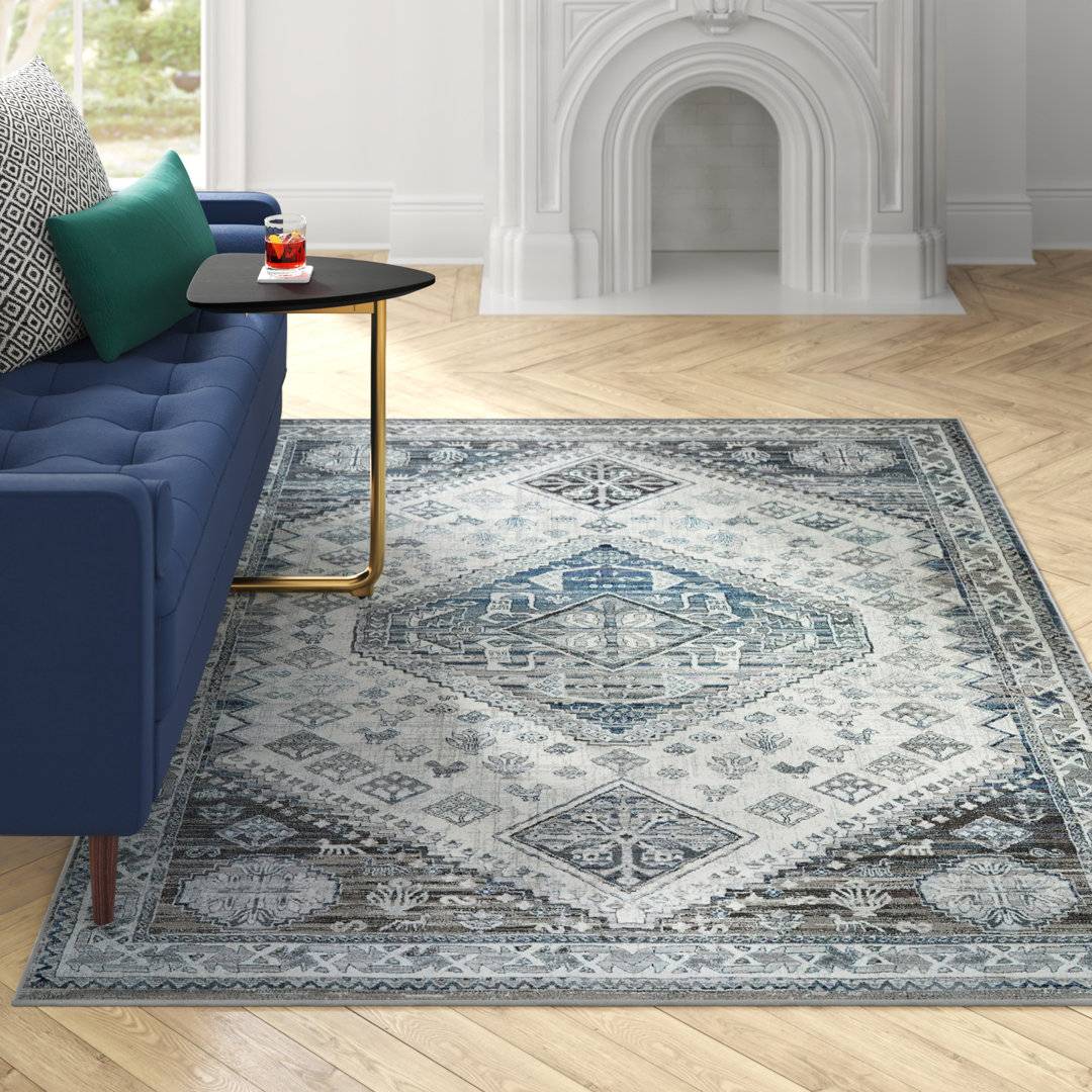 Wade Logan Murad Grey/Blue Rug