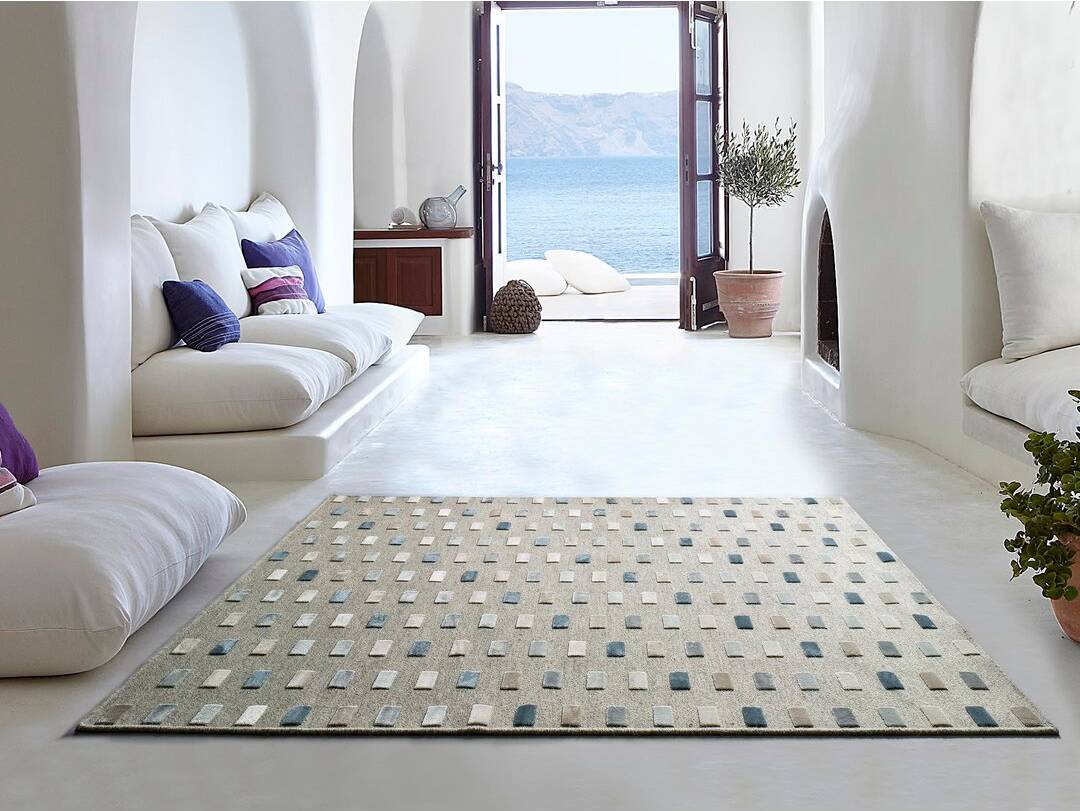 Brayden Studio Freels Grey/Blue Rug