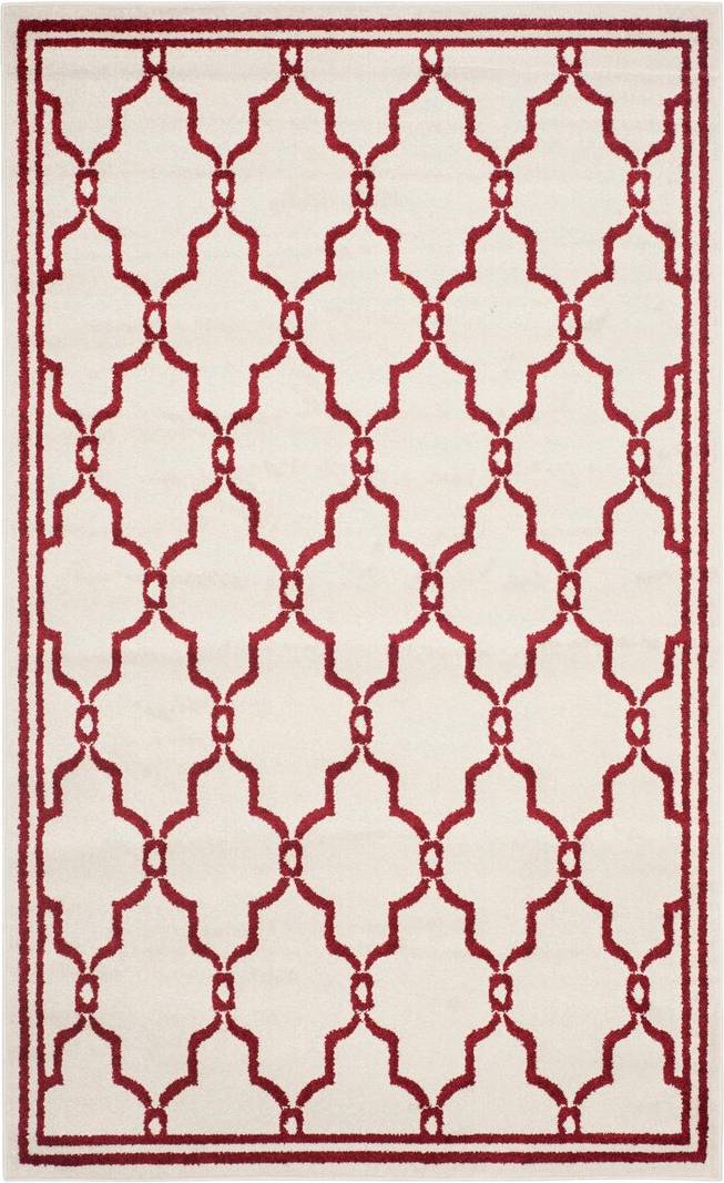 Canora Grey Moffitt Ivory/Red Rug Red cm