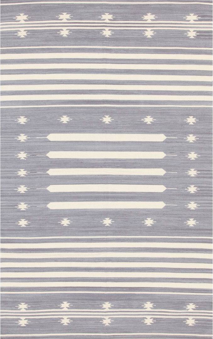 Brayden Studio Flatweave Rug Grey