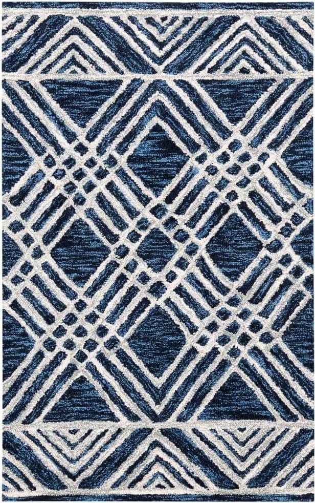 Safavieh Handmade Micro-Loop Rengina Moroccan Natural, Blue