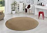 Hanse Home Fancy Brown Round Rug 200 cm
