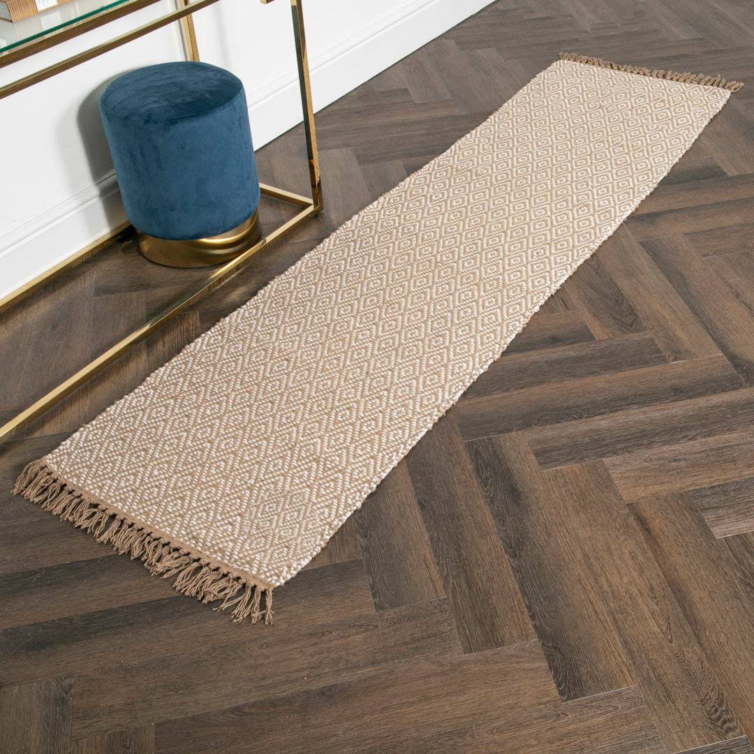 August Grove Geometric Jute & Cotton Rug