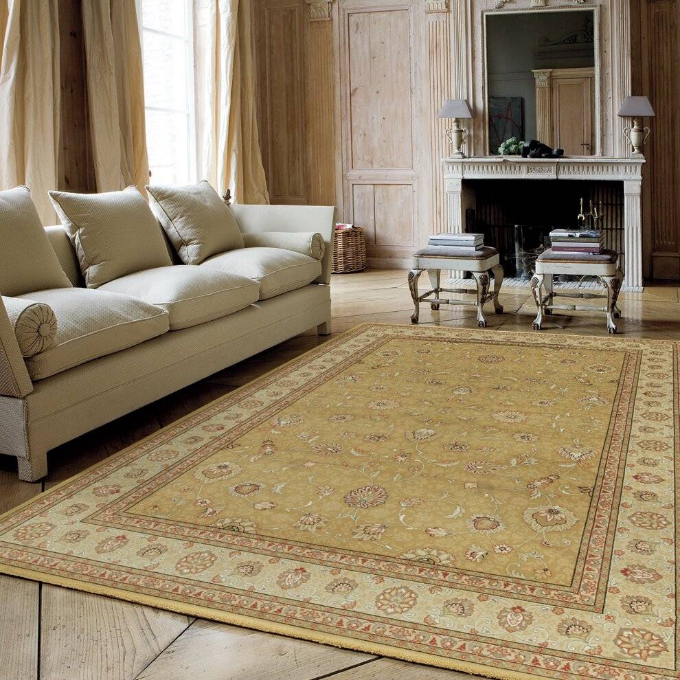 Three Posts Haddam Mustard/Grey/Beige Rug