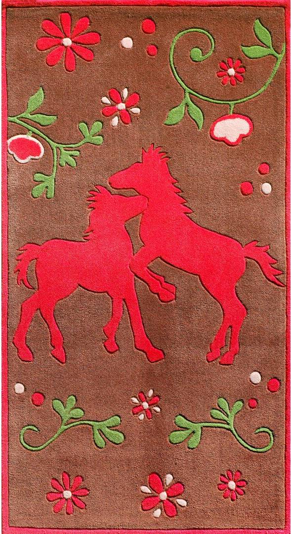 Ivy Bronx Brown/Red Rug