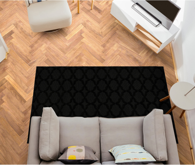 Garland Rug Rug Sparta Geometric Black 12x15"