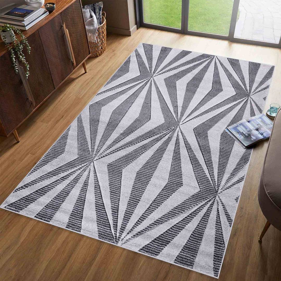 Metro Lane Allyza Cream/Grey Rug