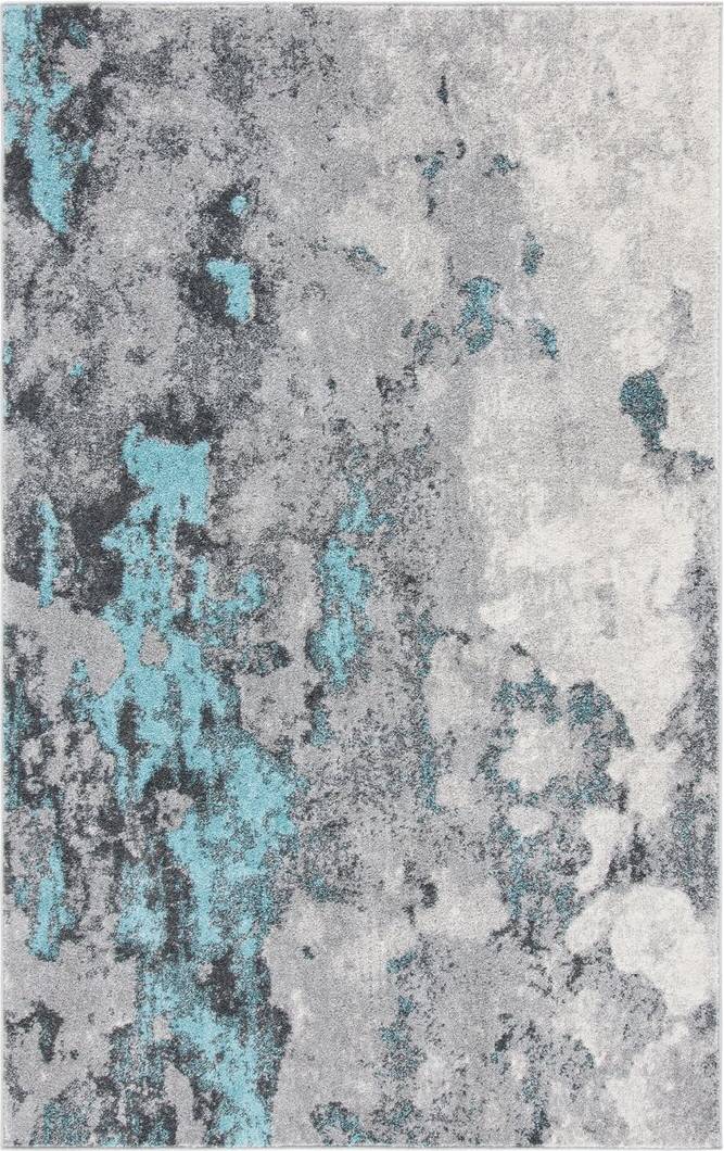 Williston Forge Drury Looped/Hooked Rug Turquoise