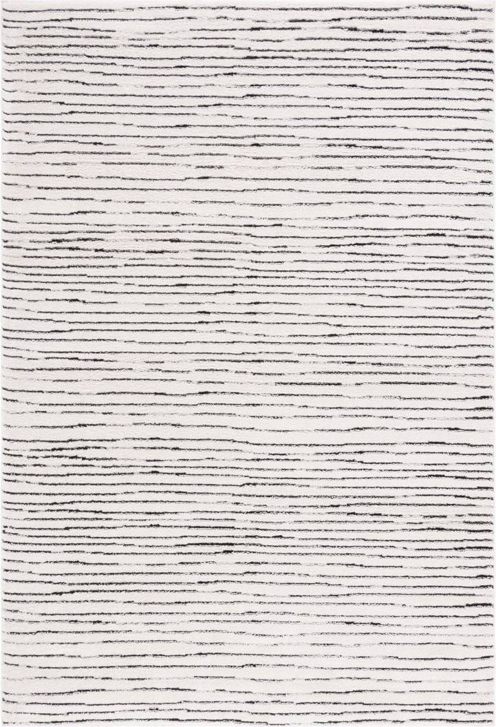 Blue Elephant Machine Woven Polyester Ivory/Black Rug