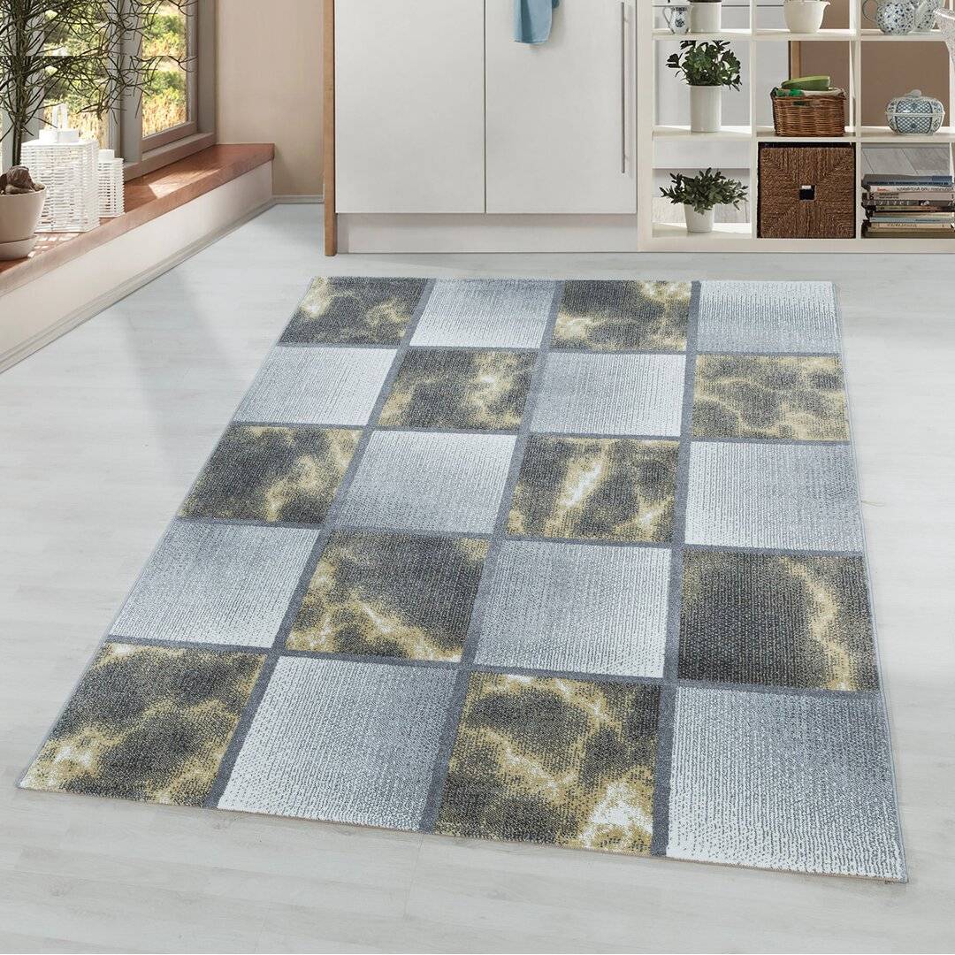 Metro Lane Laymon Flatweave Yellow/Blue Rug