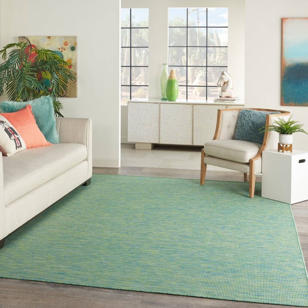 Blue Elephant Mathewson Flatweave Rug Blue