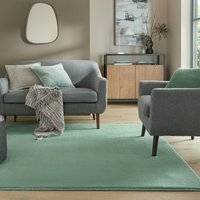 Dunelm Softie Rug Green
