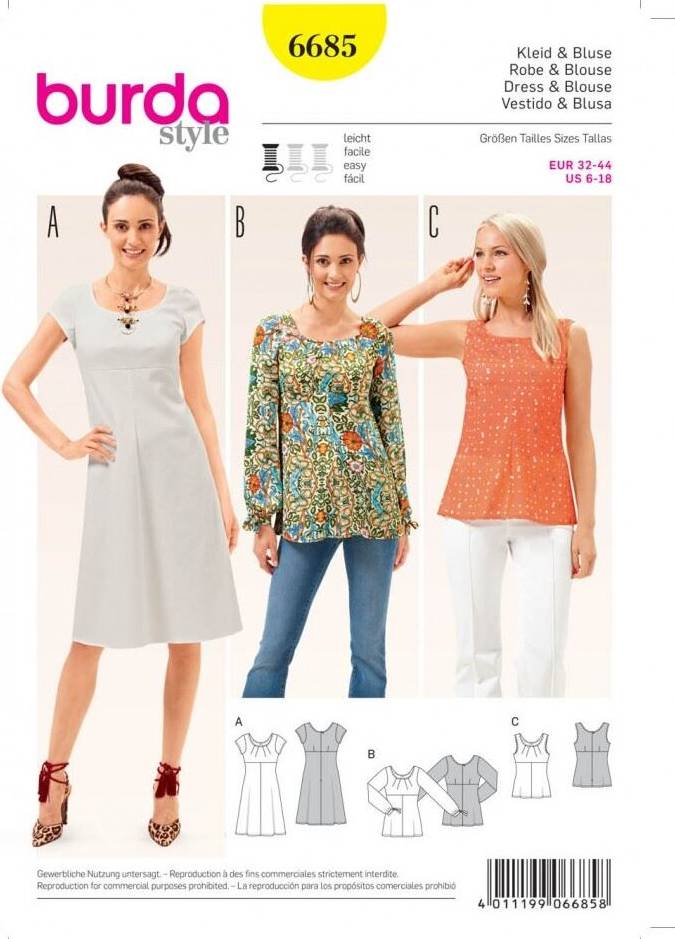 Patron 6685 Robe Blouse