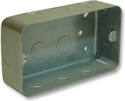B&G Metal Clad Rectangular Double Surface Mount Box
