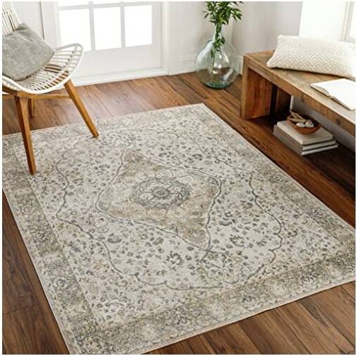Surya Riffa Machine Washable Vintage Grey