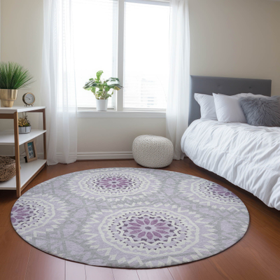 Washable rugs Addison Rugs Machine Washable Chantille Boho Moroccan Purple