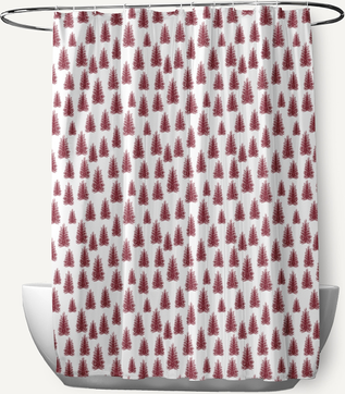 Trees Pattern Shower