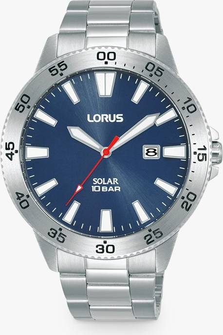 Lorus RX341AX9 Solar Bracelet Watch, Silver