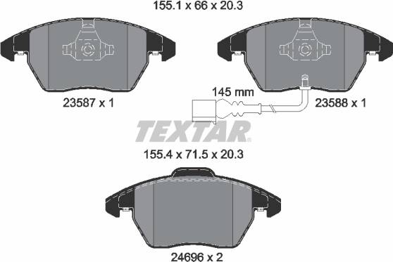 Textar Brake Pad Set 2469602