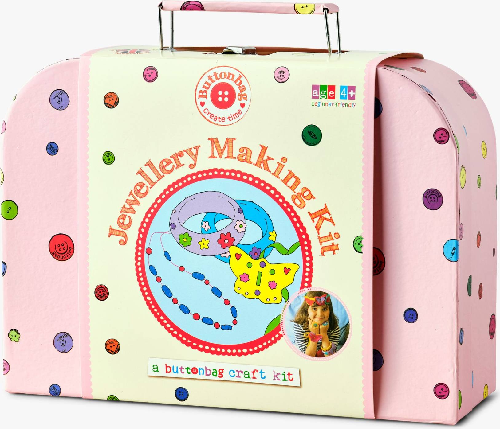 Buttonbag Jewellery Suitcase Crafting Kit