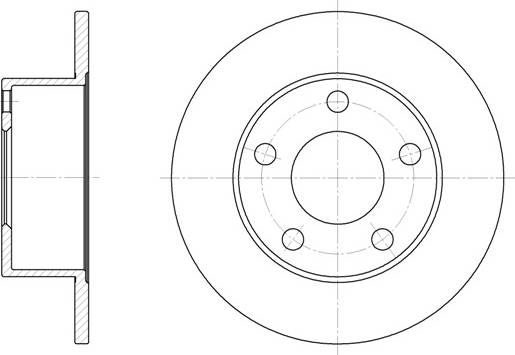 Brake Disc Rear Axle Uncoated Untreated