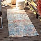Surya In Outdoor Modern Area Rug 80cm x 220cm Blue