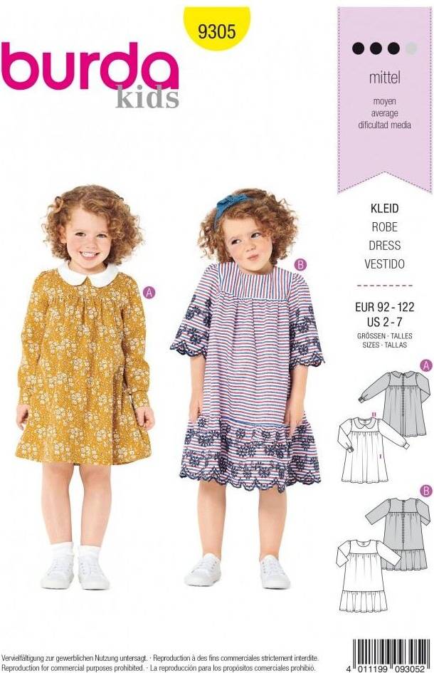 Burda Style Paper Sewing Pattern 9305