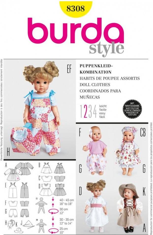 Burda Style Paper Sewing Pattern 8308