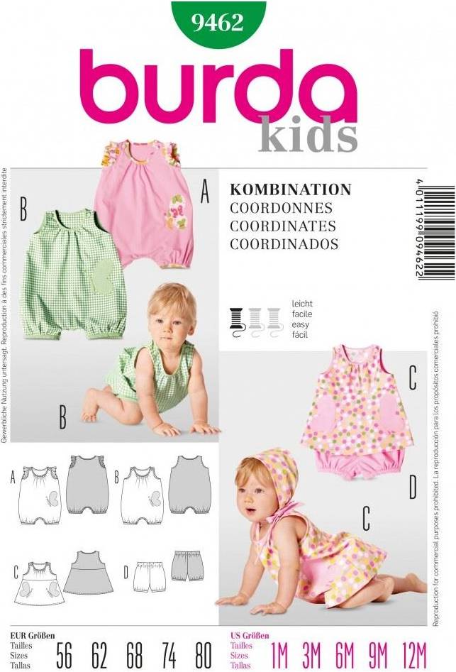 Burda Style Paper Sewing Pattern 9462