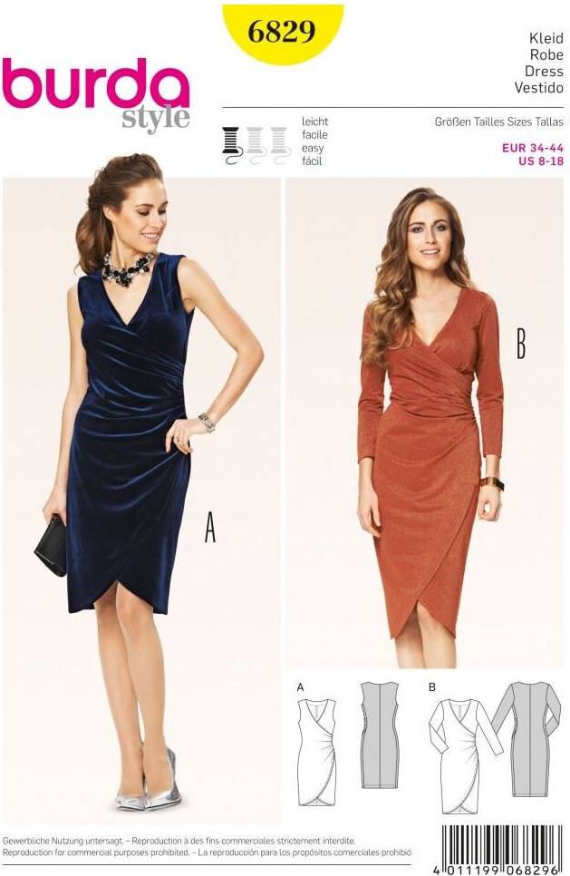 Burda Style Paper Sewing Pattern 6829