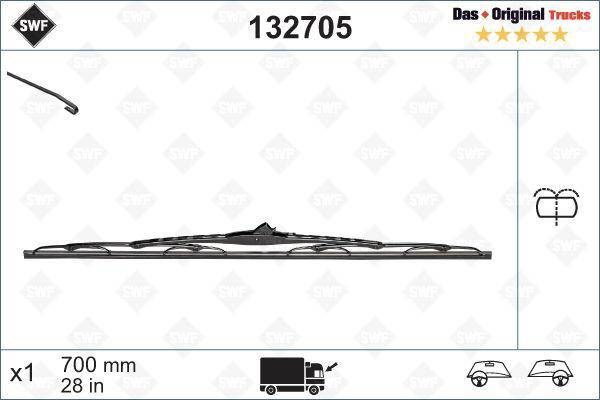 Wiper Blade 132705 28 Inch Ramp