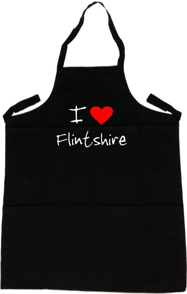 TeeTreeDesigns I Love Heart Flintshire Apron