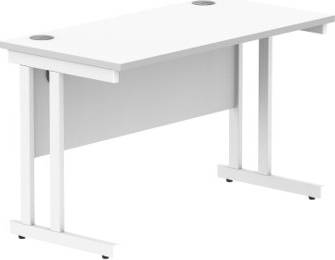 Office Rectangular With Steel Double Writing Desk