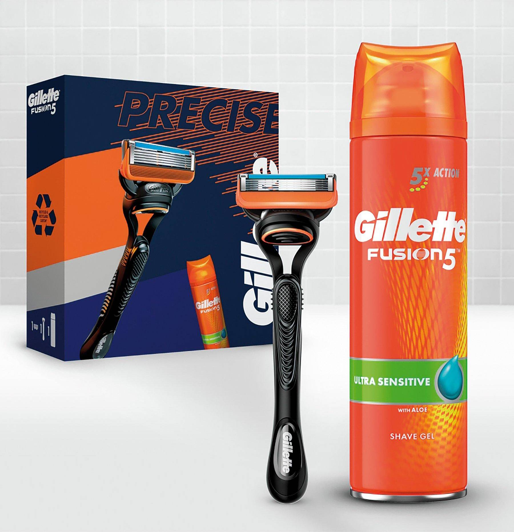 Gillette fusion 5 Gillette Fusion 5 Razor and Fusion Gel Gift Set