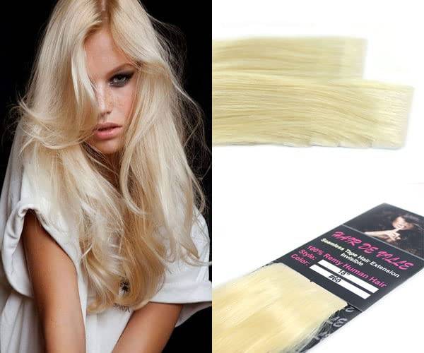 PU Machine-Injected Remy Human Hair Tape-In Extensions 18" 20 pcs