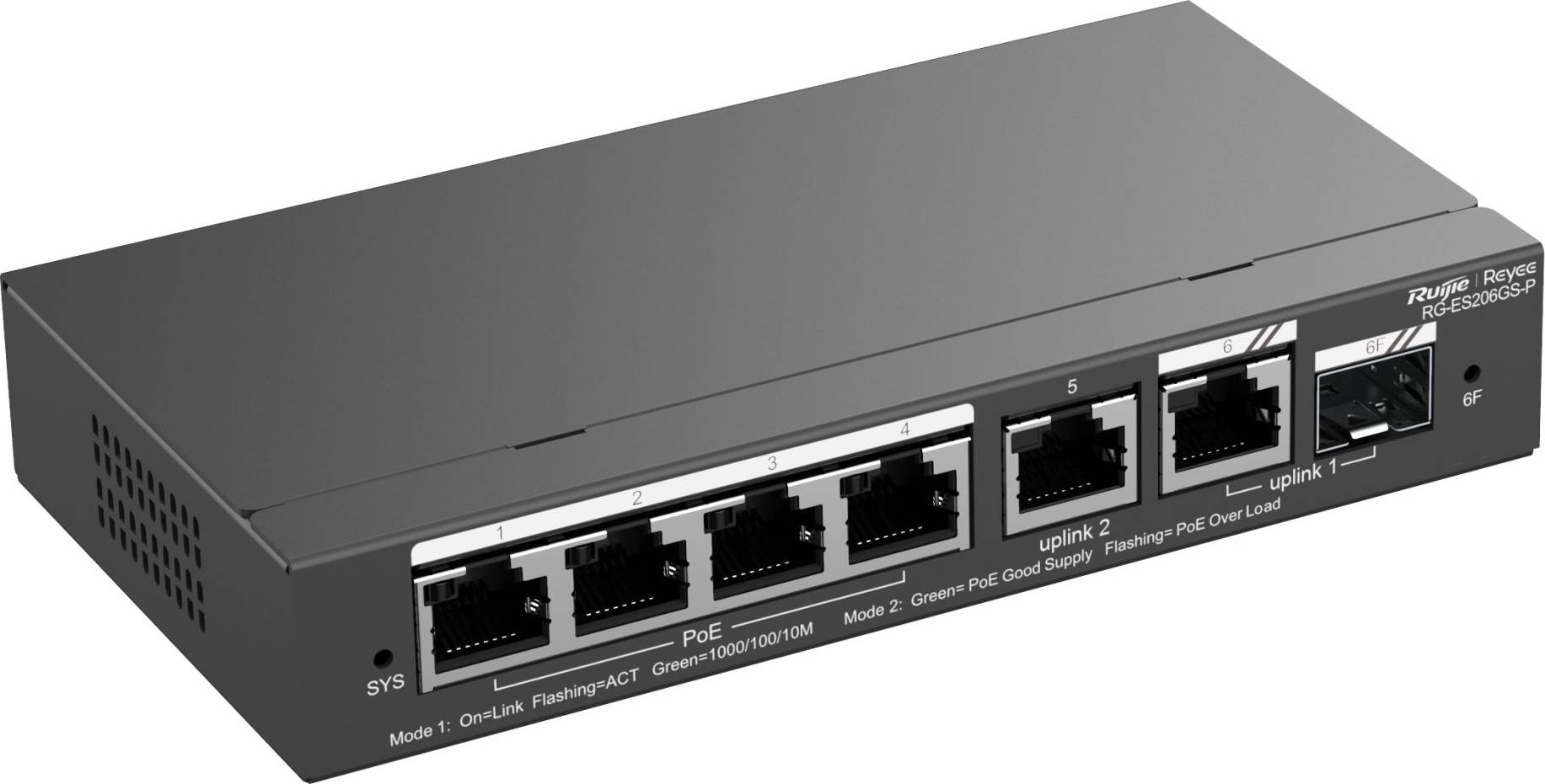 Switch Reyee RG-ES206GS-P 5 Porte 10/100 MBPS