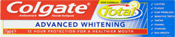 Colgate total whitening Colgate Colgate Toothpaste Total Advanced Whitening