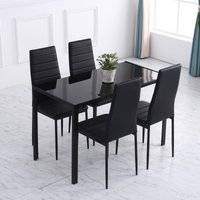 Homcom Rectangular Dining Table with Tempered Glass Top Spisebord
