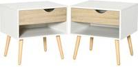 Homcom with Bedside Table